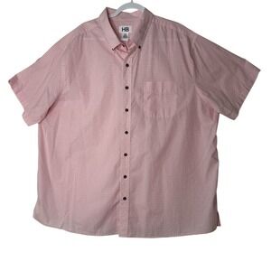 HB Harbor Bay Shirt Mens 2XL Plus  Short Sleeve Button Down Casual Career Office